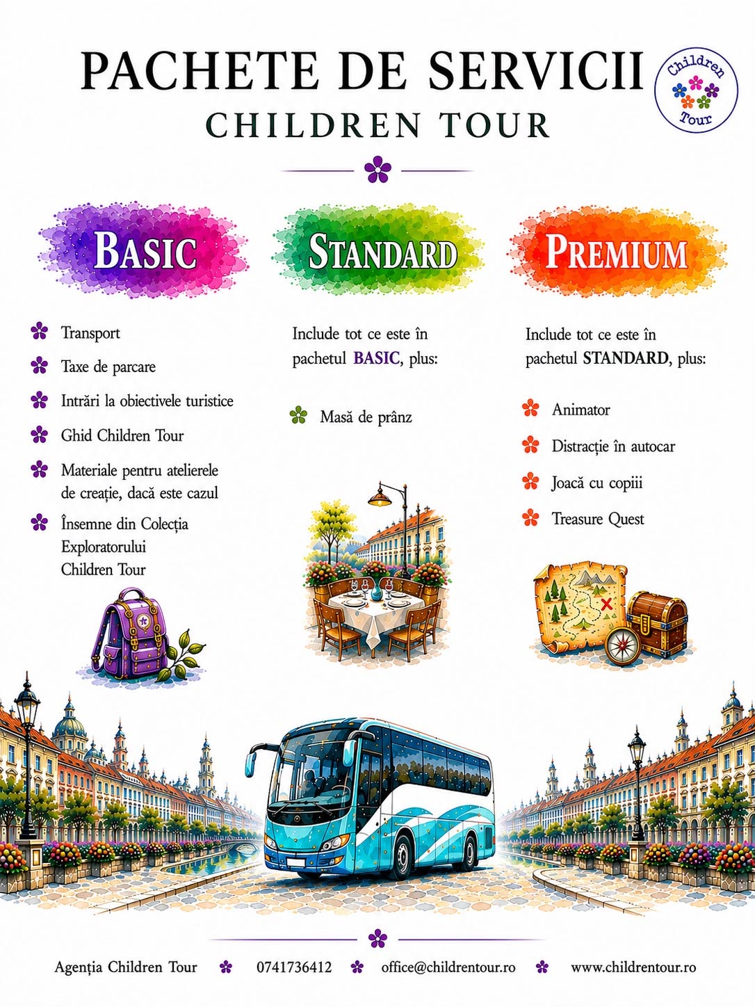 Pachete de servicii Children Tour